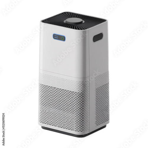 Modern air purifier appliance isolated on transparent background