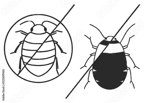 Bug Free Zone Symbol: Effective pest prevention graphic for infestation control