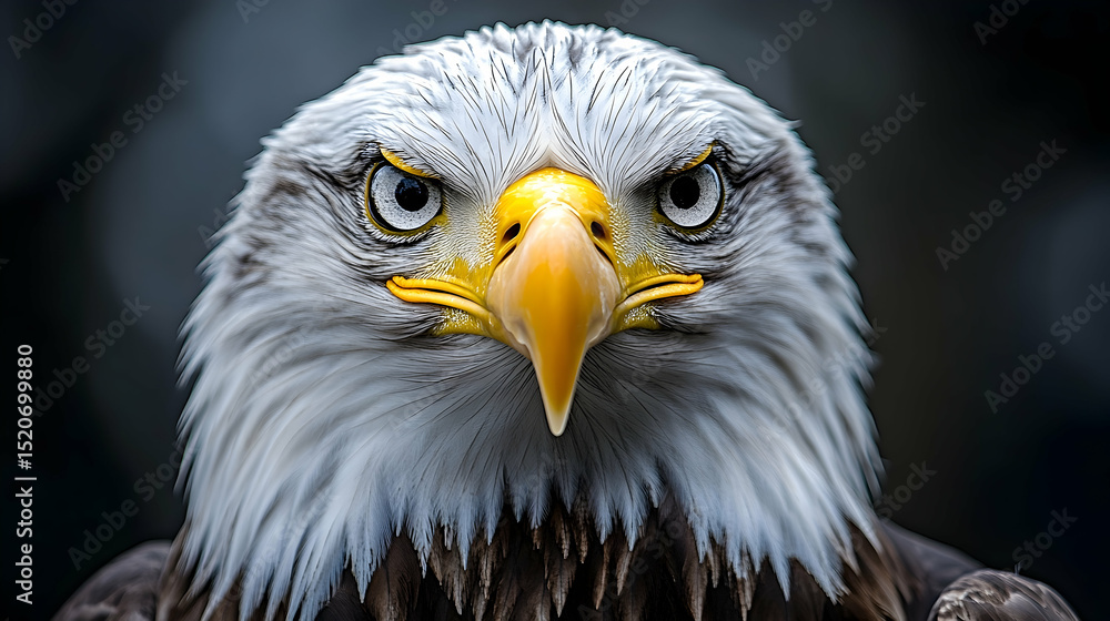 Fototapeta premium Close-up view of an eagle's head.