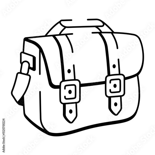 A doodle style icon of hunter bag
