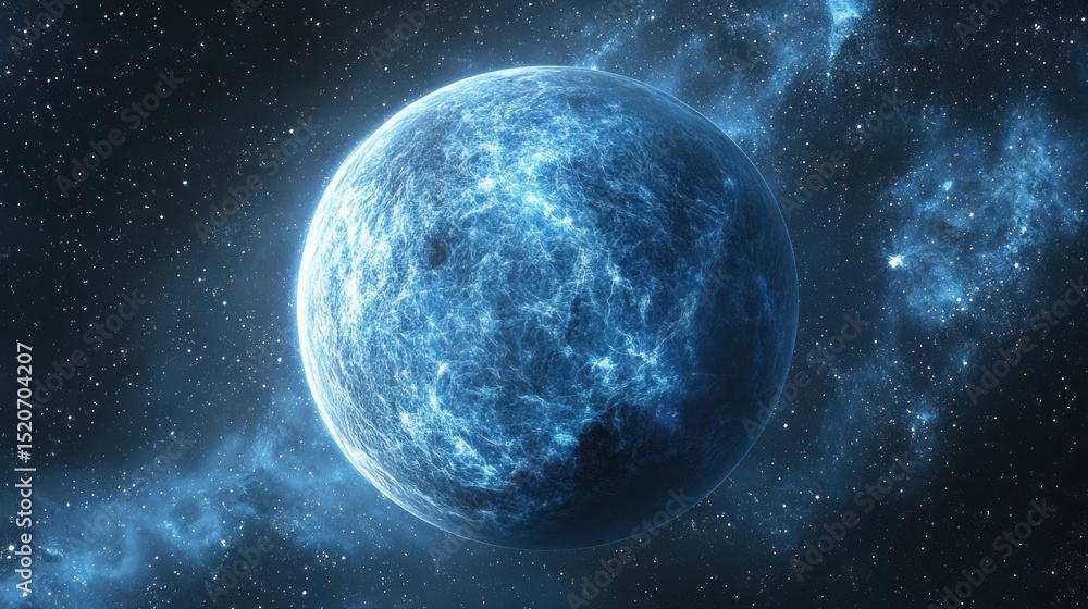 Frozen Celestial Body: A Crystalline Planet in Deep Space Frozen Celestial Body: A Crystalline Planet in Deep Space