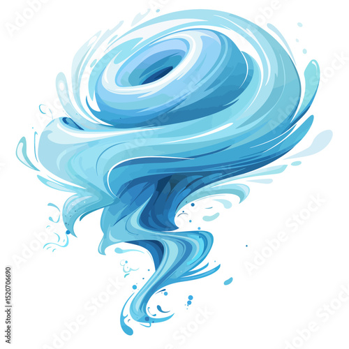 Wind vortex isolated on white 