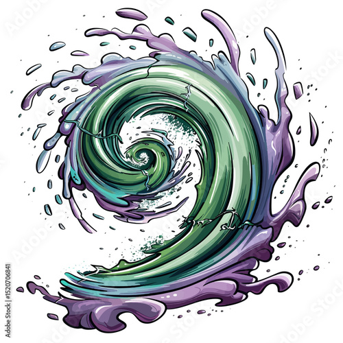 Wind vortex on white background 