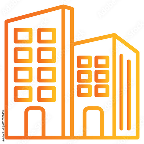 Apartment gradient color icon