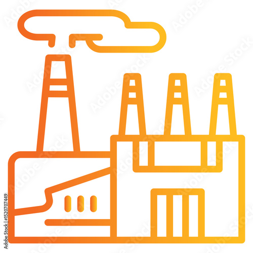 Factory gradient color icon