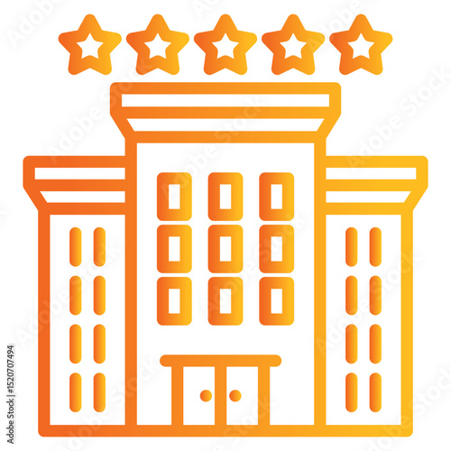 Hotel gradient color icon