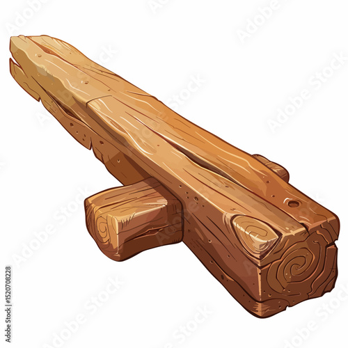Wood beam isolated 
