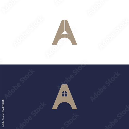 Alphabet letters Initials Monogram logo  A home,home A,aand home 