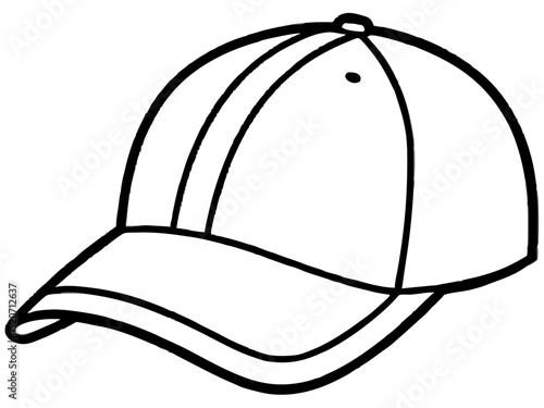 Baseball Cap Line Art