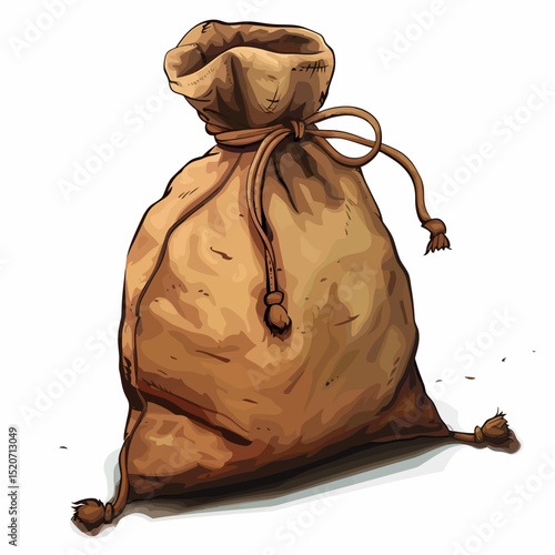 Gunny sack isolated on white 
