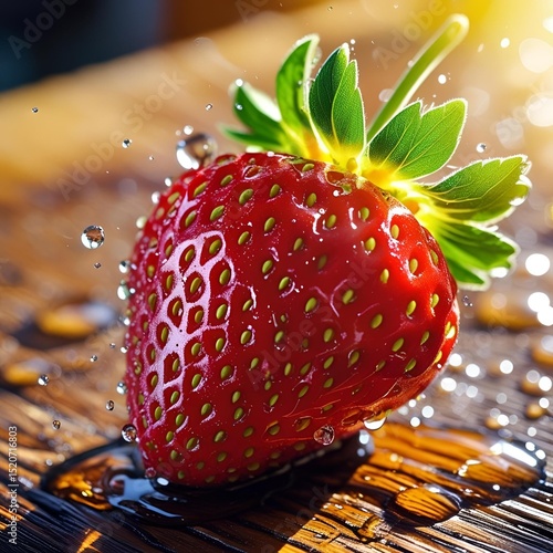 strawberry in a glass