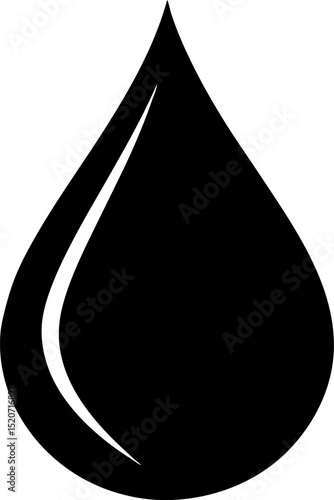 Blood Drop Silhouette Vector Illustration 