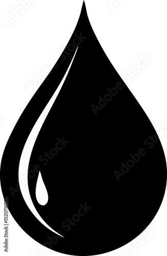 Blood Drop Silhouette Vector Illustration 