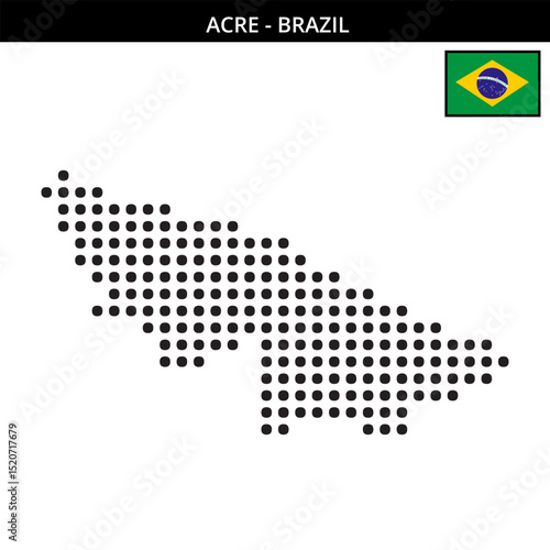Big dots map of acre in Brazil