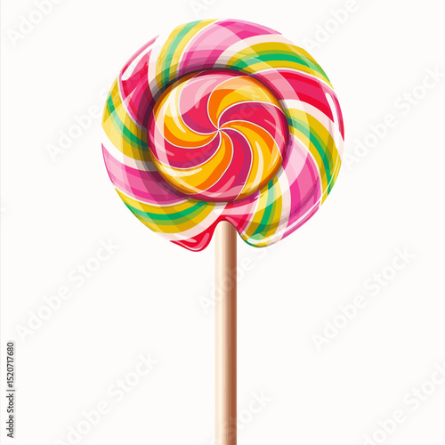 colorful lollipop isolated on white