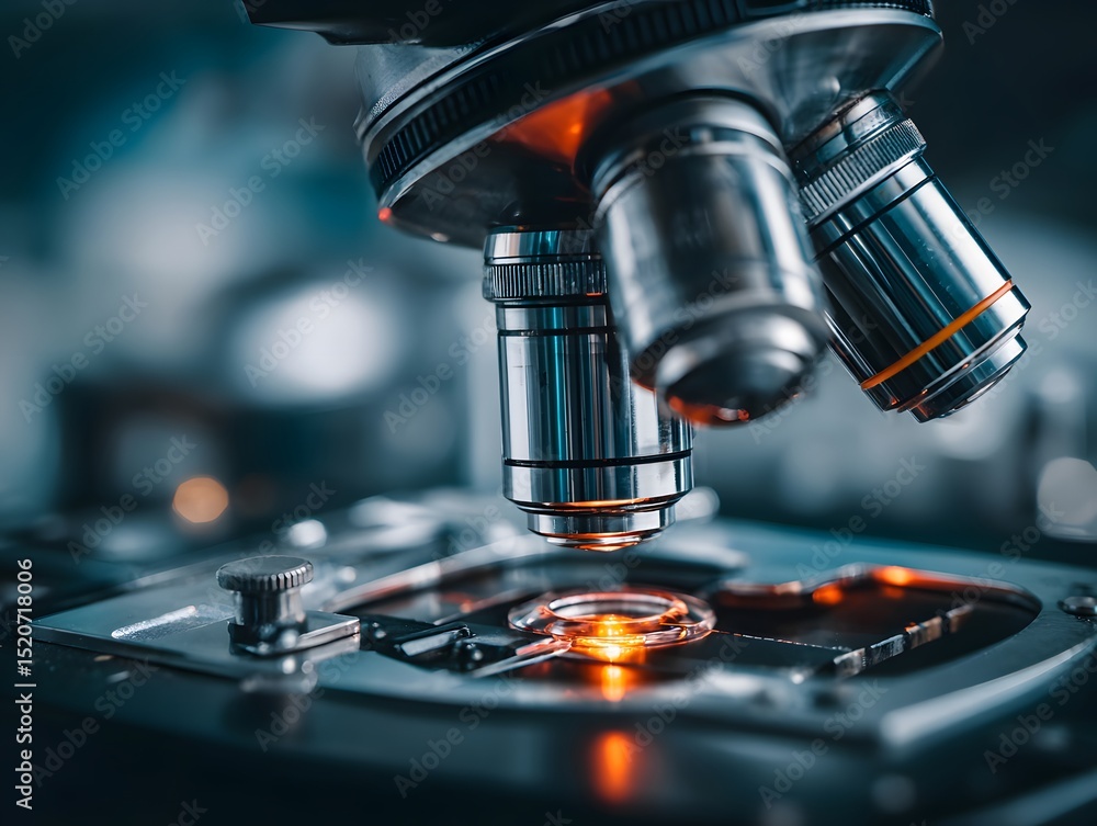 Microscope with sample Microscope with sample