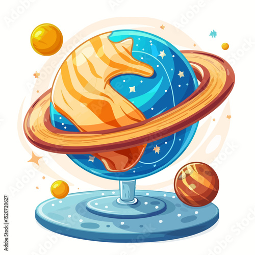 Planet mercury vector illustration 