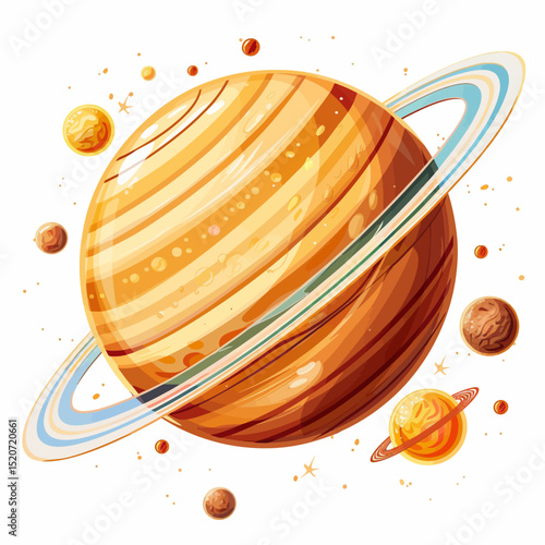 Planet mercury isolated white background 