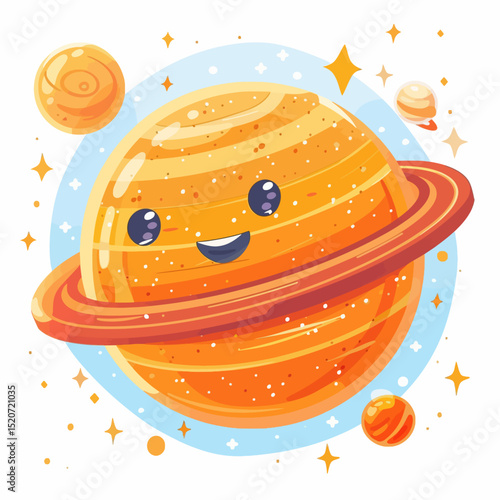 Planet mercury on a white