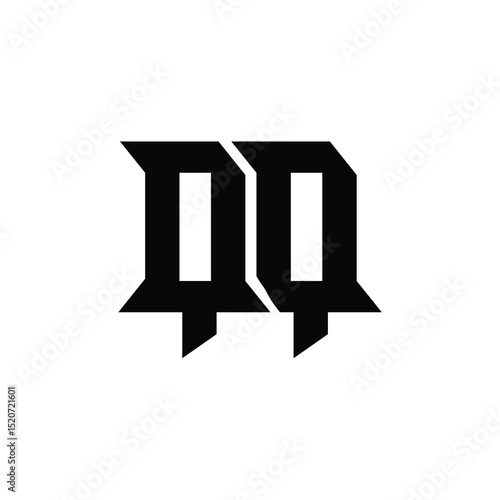 QQ monogram logo design letter text name symbol monochrome logotype alphabet character simple logo