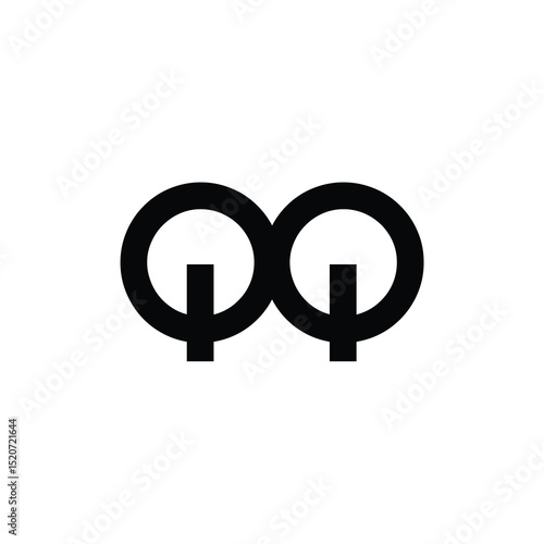 QQ monogram logo design letter text name symbol monochrome logotype alphabet character simple logo