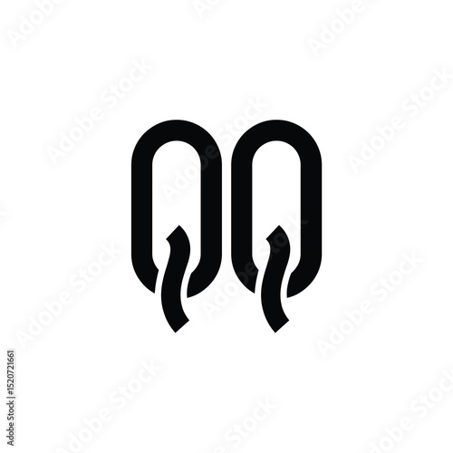 QQ monogram logo design letter text name symbol monochrome logotype alphabet character simple logo