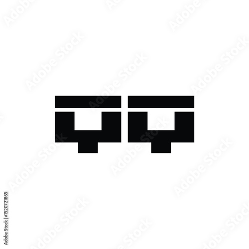 QQ monogram logo design letter text name symbol monochrome logotype alphabet character simple logo