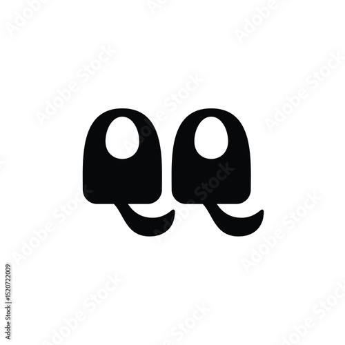 QQ monogram logo design letter text name symbol monochrome logotype alphabet character simple logo