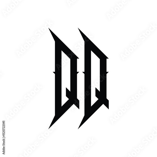 QQ monogram logo design letter text name symbol monochrome logotype alphabet character simple logo