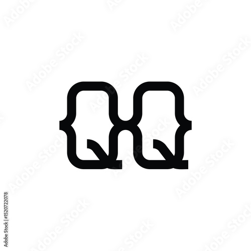 QQ monogram logo design letter text name symbol monochrome logotype alphabet character simple logo