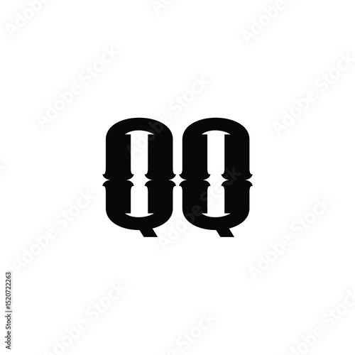 QQ monogram logo design letter text name symbol monochrome logotype alphabet character simple logo