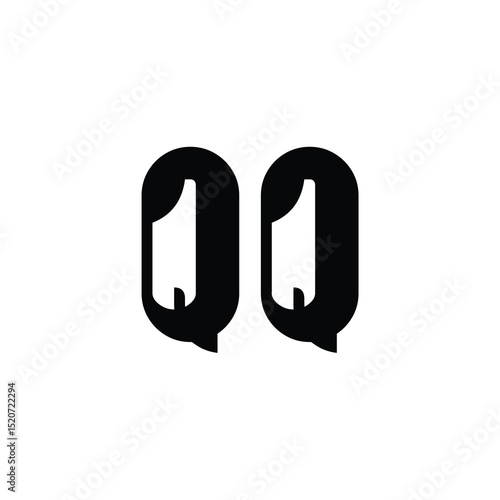 QQ monogram logo design letter text name symbol monochrome logotype alphabet character simple logo