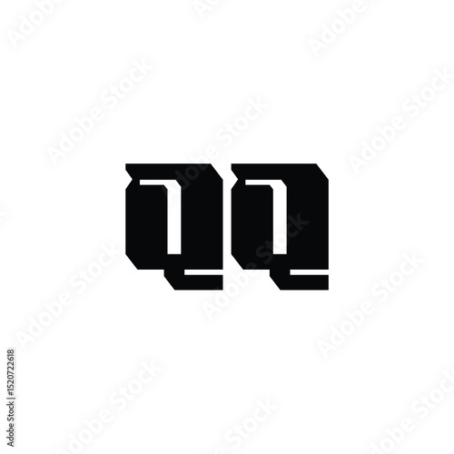 QQ monogram logo design letter text name symbol monochrome logotype alphabet character simple logo