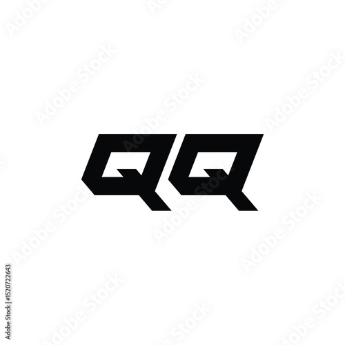 QQ monogram logo design letter text name symbol monochrome logotype alphabet character simple logo