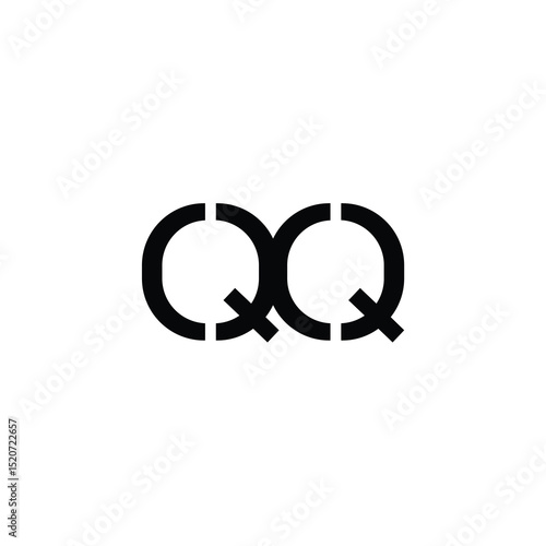 QQ monogram logo design letter text name symbol monochrome logotype alphabet character simple logo