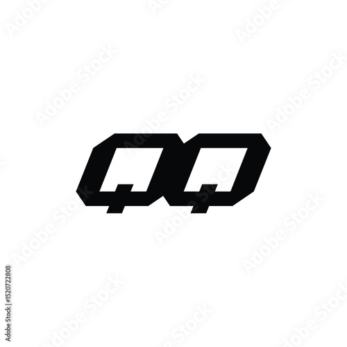QQ monogram logo design letter text name symbol monochrome logotype alphabet character simple logo