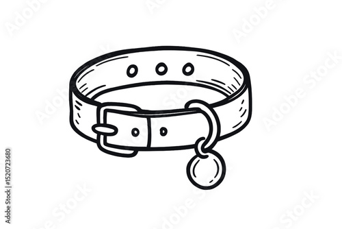 Dog collar design featuring adjustable strap and tag for pet identification and comfort during outdoor activities