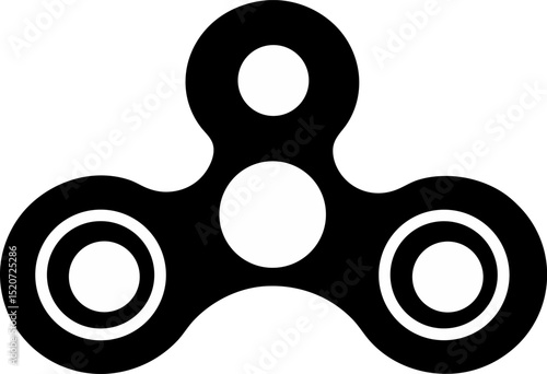 Fidget Spinner Silhouette Vector Illustration 