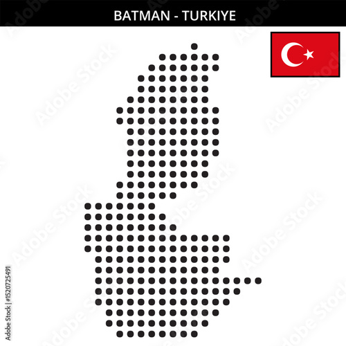 Big dots map of batman in Turkiye