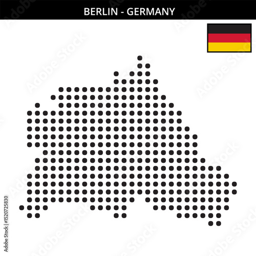 Big dots map of berlin in Germany