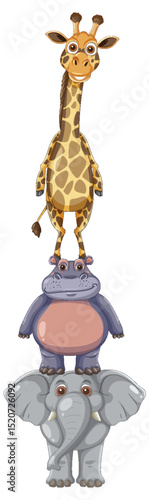 Animal Tower of Cooperation and Balance