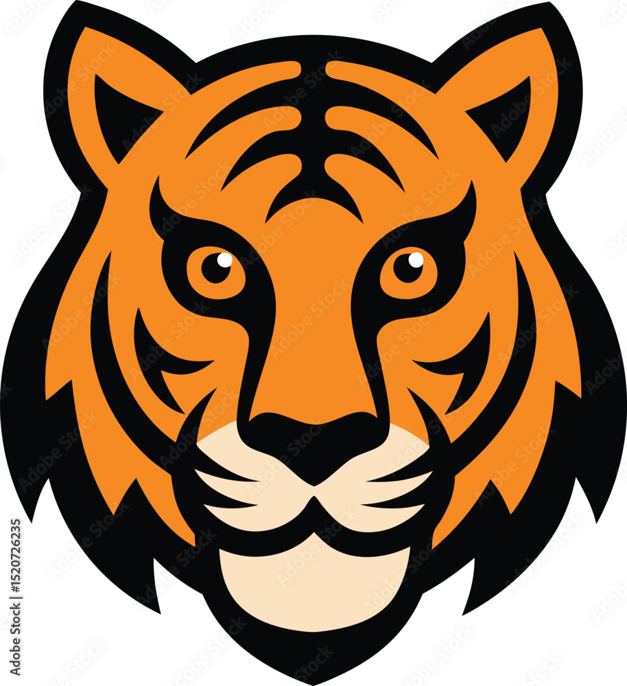 Obraz premium vector illustration of a tiger