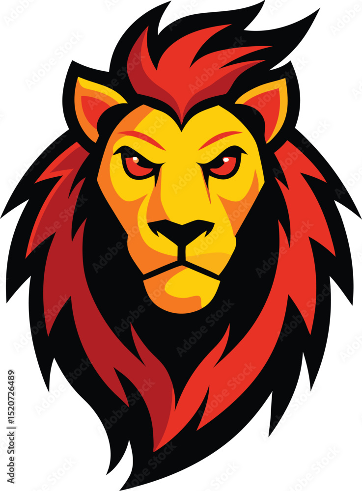 Fototapeta premium lion head vector illustration