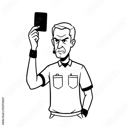 Footballer Disciplinary Illustration Minimalist Artwork