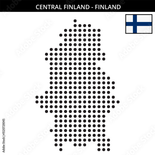 Big dots map of central-finland in Finland