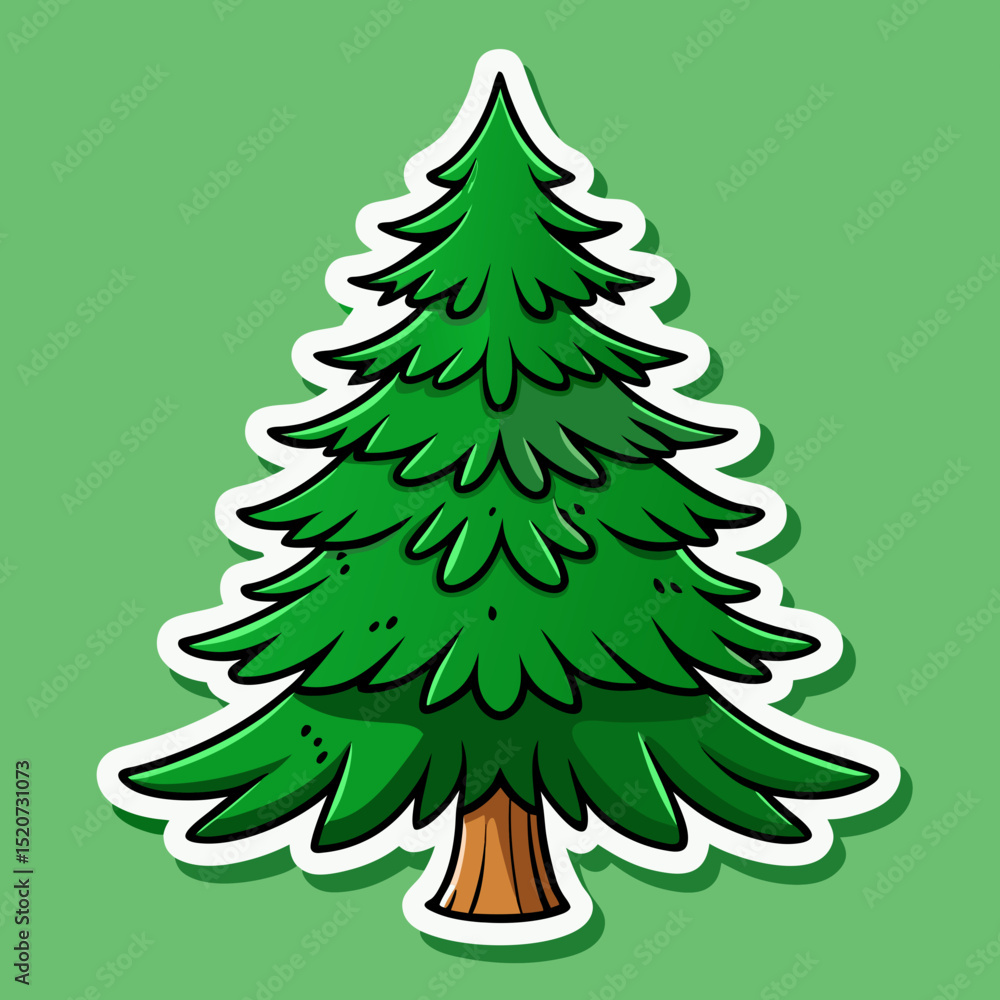 Obraz premium christmas tree vector illustration
