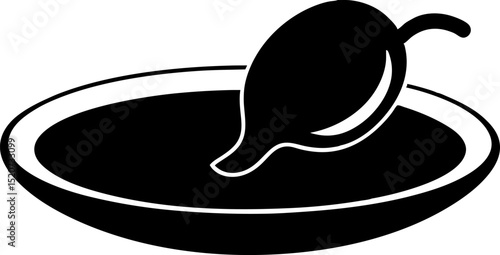 Kidney Dish Silhouette Vector Illustration 