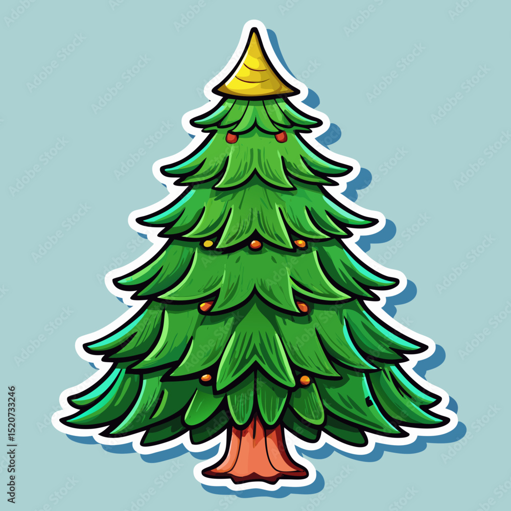 Obraz premium christmas tree vector illustration