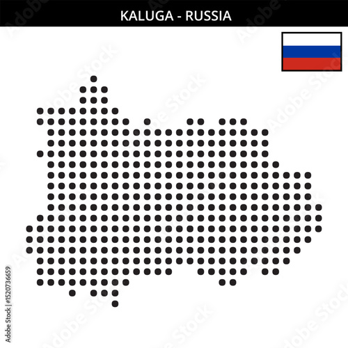 Big dots map of kaluga in Russia