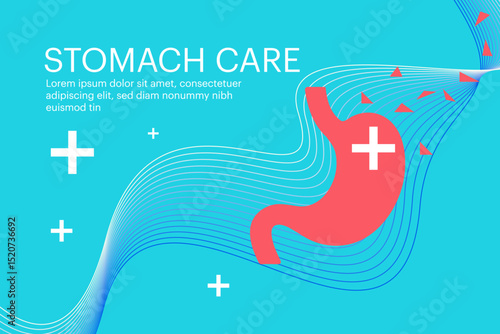 Human stomach Logo silhouette design vector background template. simple icon stomach creative concept. abstract stomach care Logotype icon Vector illustration. EPS 10